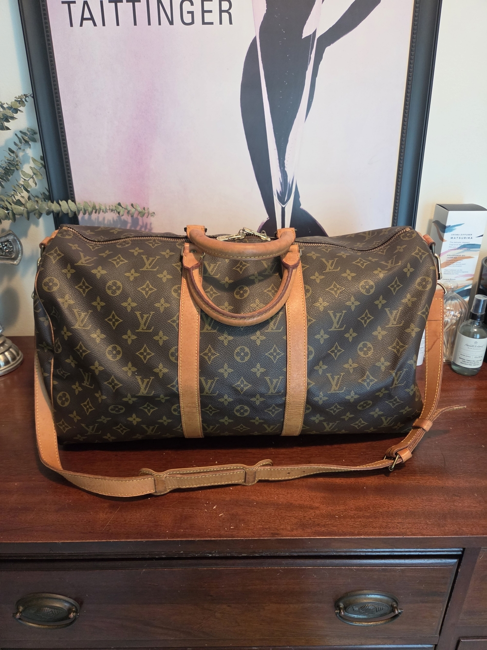 Louis Vuitton Brown Monogram Keepall Duffel Bag